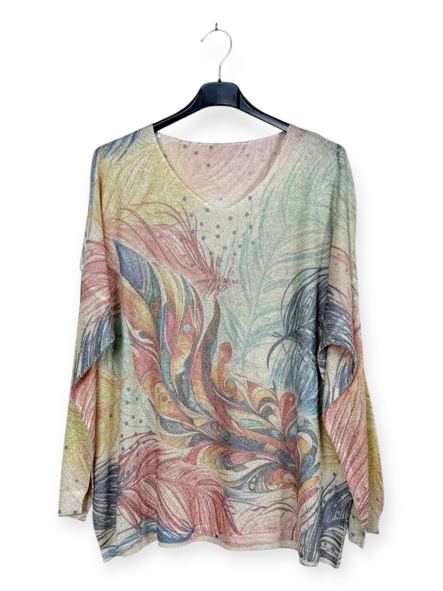 Wholesaler Lucky Nana - Printed sweater, shiny material
