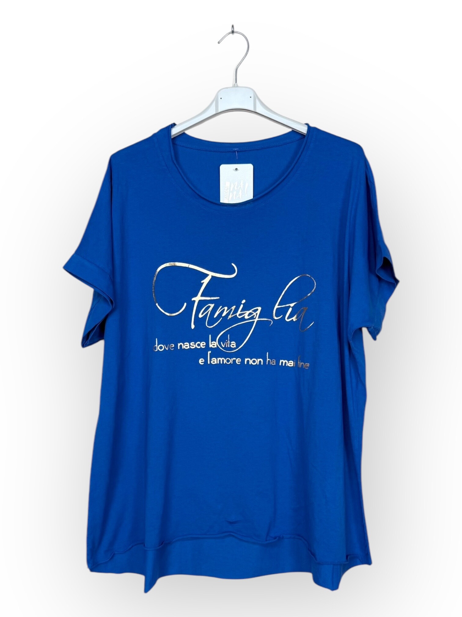 Grossiste Lucky Nana - T-shirt grande taille en coton avec message inspirant