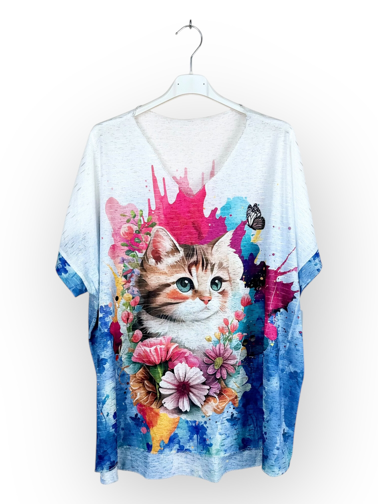 Grossiste Lucky Nana - T-shirt léger à motif, manche courte