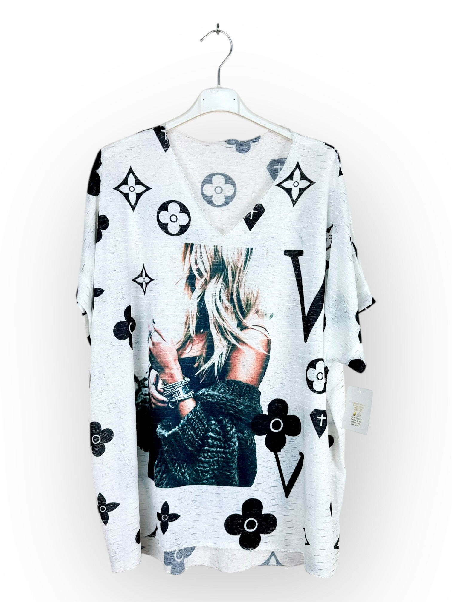 Wholesaler Lucky Nana - Light patterned top, short sleeve