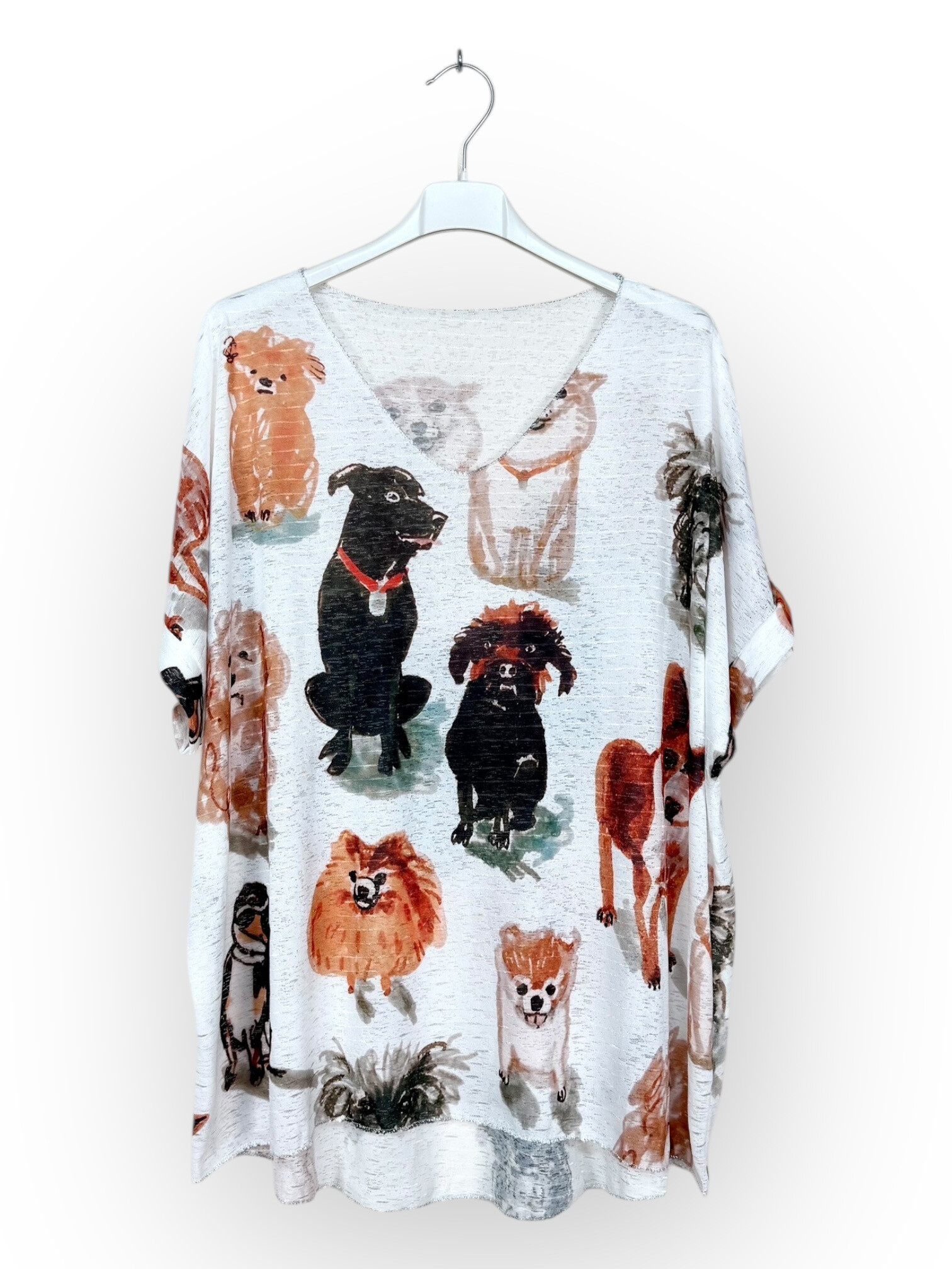 Grossiste Lucky Nana - T-shirt léger à motif, manche courte