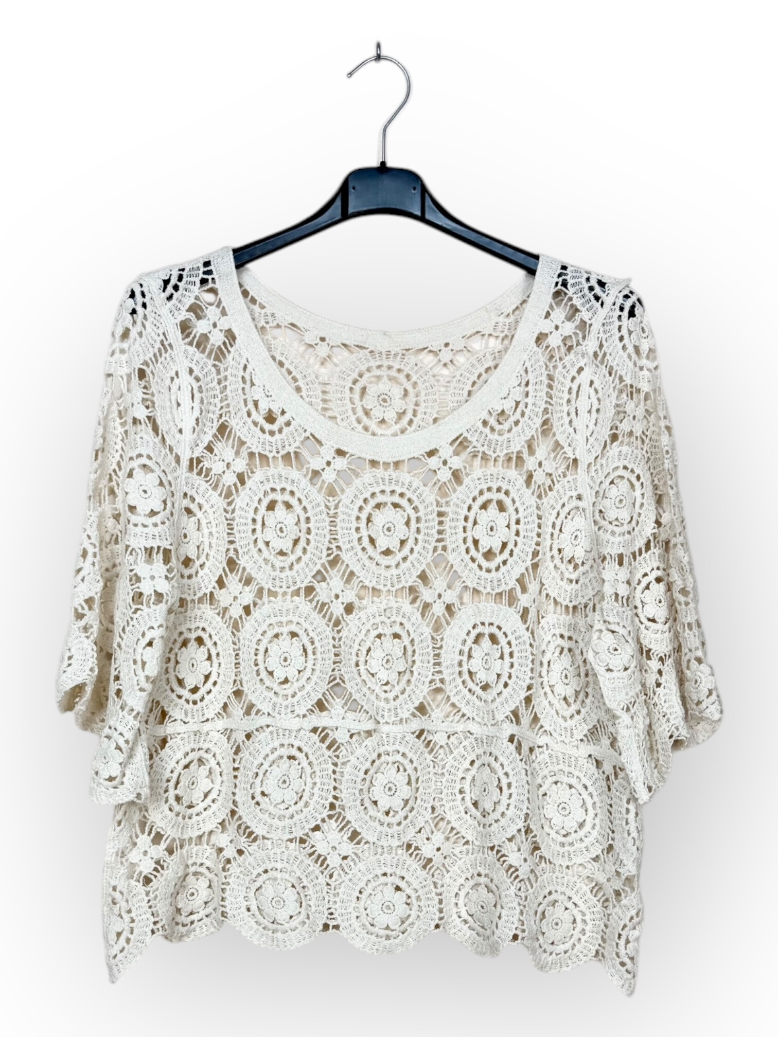 Grossista Lucky Nana - Top in pizzo a maniche corte