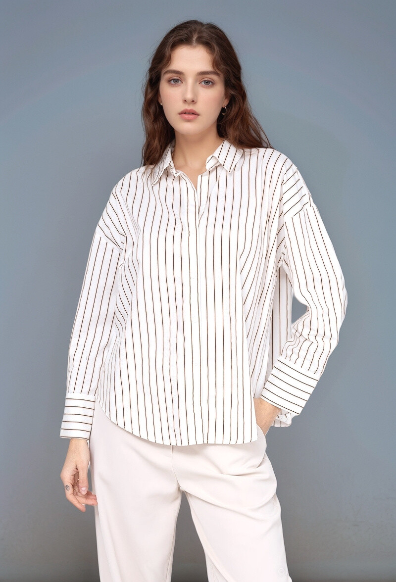 Wholesaler LUCY LUU - OVERSIZED STRIPED SHIRT