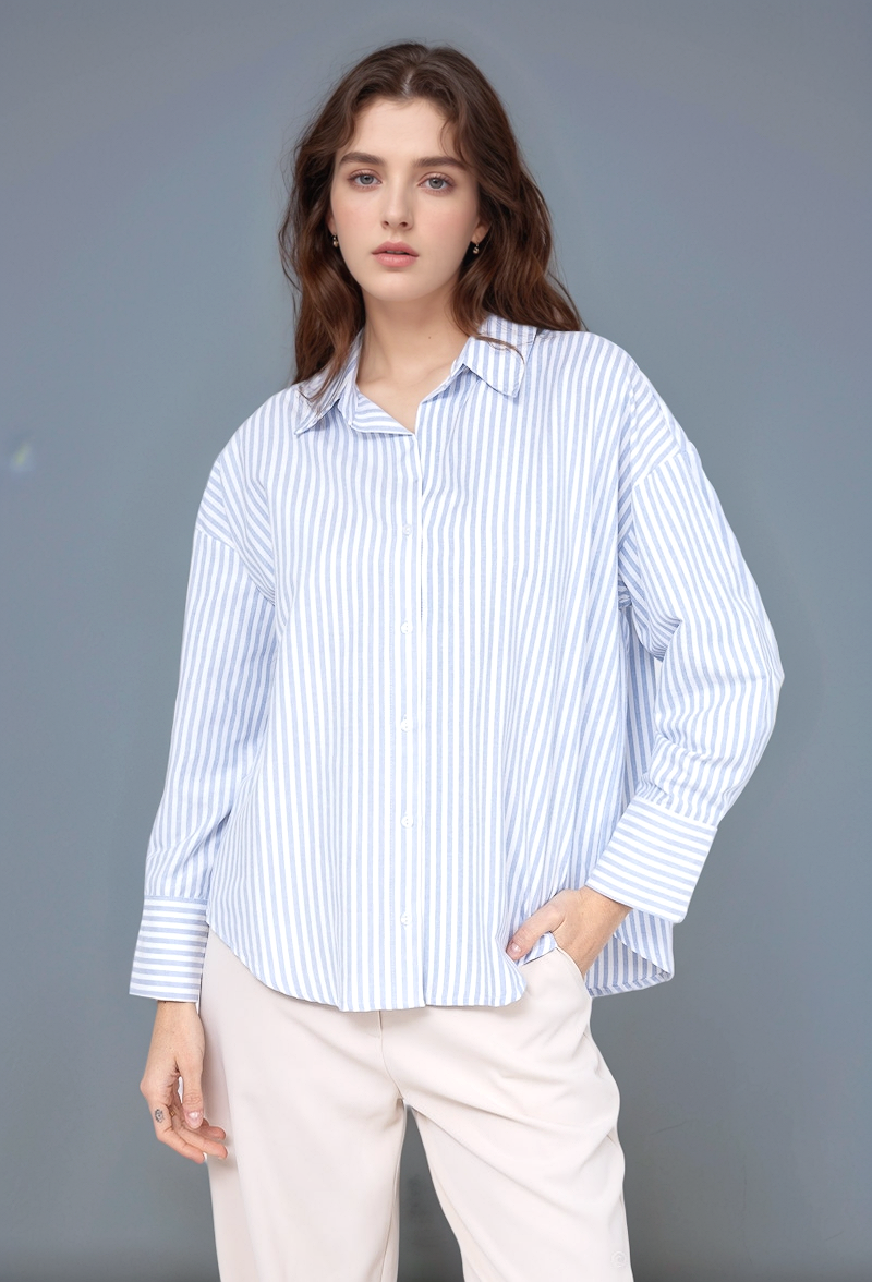 Wholesaler LUCY LUU - OVERSIZED STRIPED SHIRT