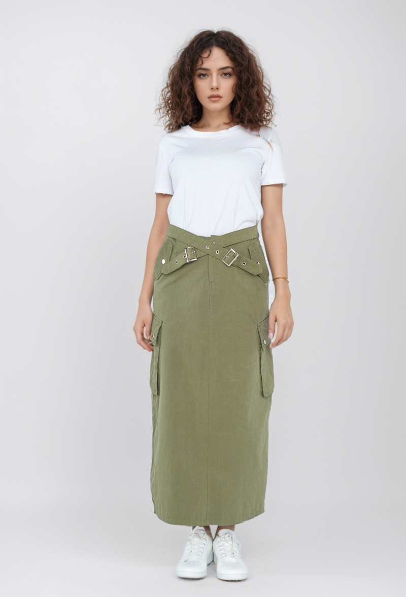 Wholesaler LUCY LUU - CARGO MIDI SKIRT