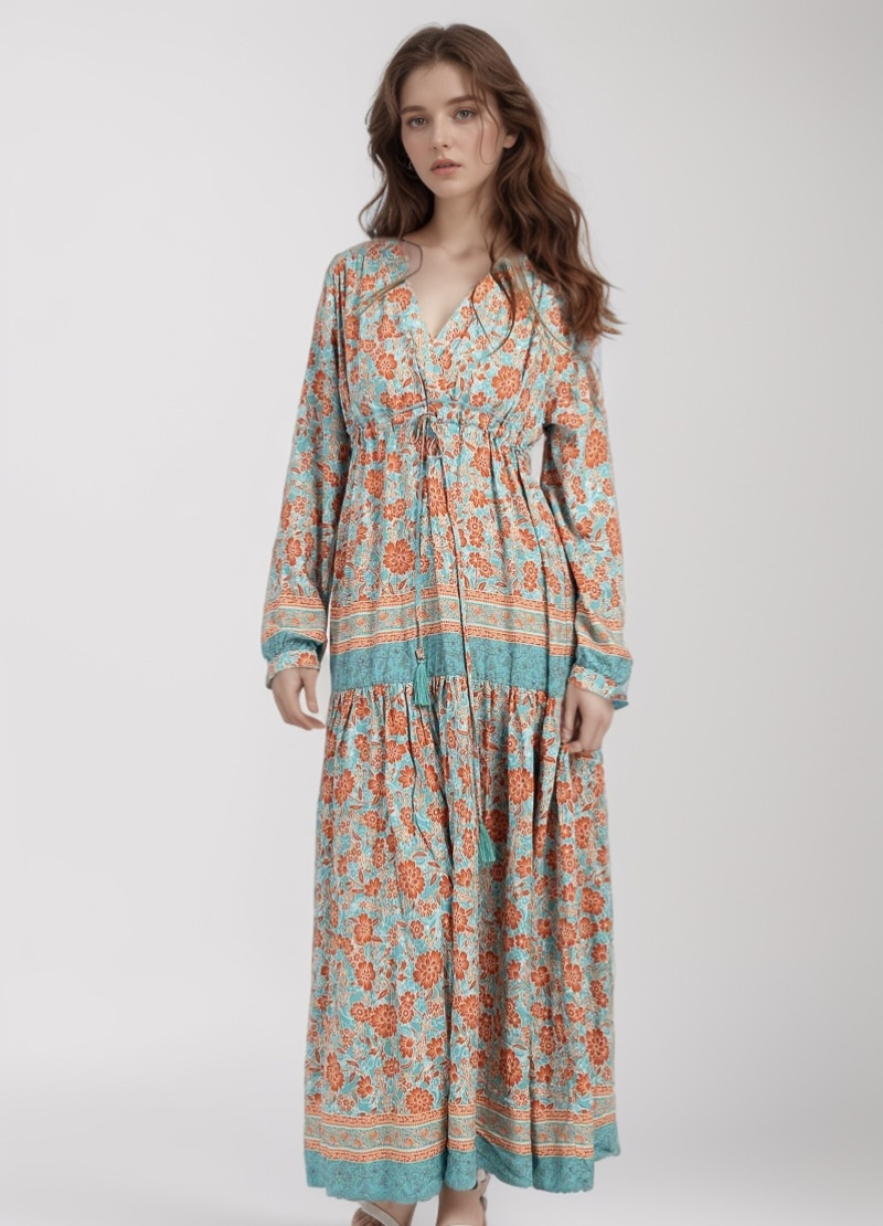 Wholesaler LUCY LUU - PRINTED VISCOSE DRESS