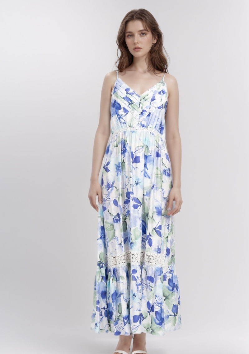 Wholesaler LUCY LUU - LONG VISCOSE DRESS