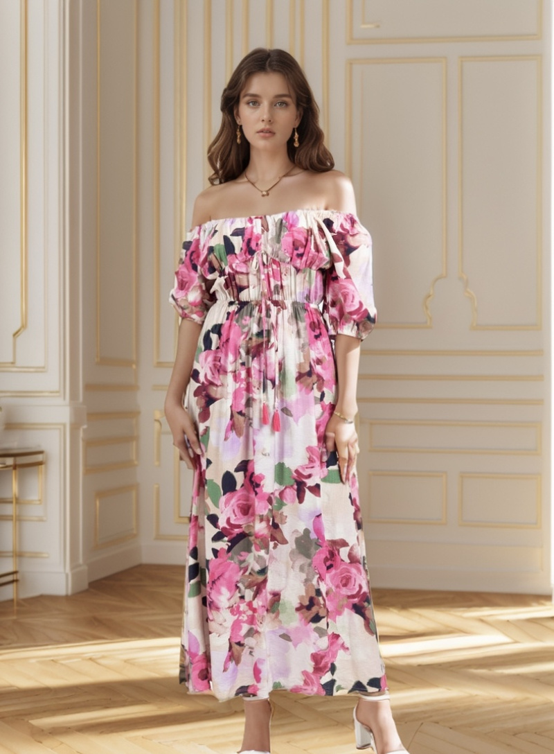 Wholesaler LUCY LUU - FLOWER PRINT DRESS