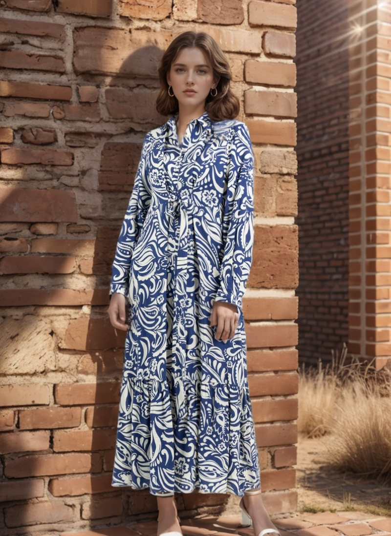 Wholesaler LUCY LUU - PRINTED MIDI DRESS