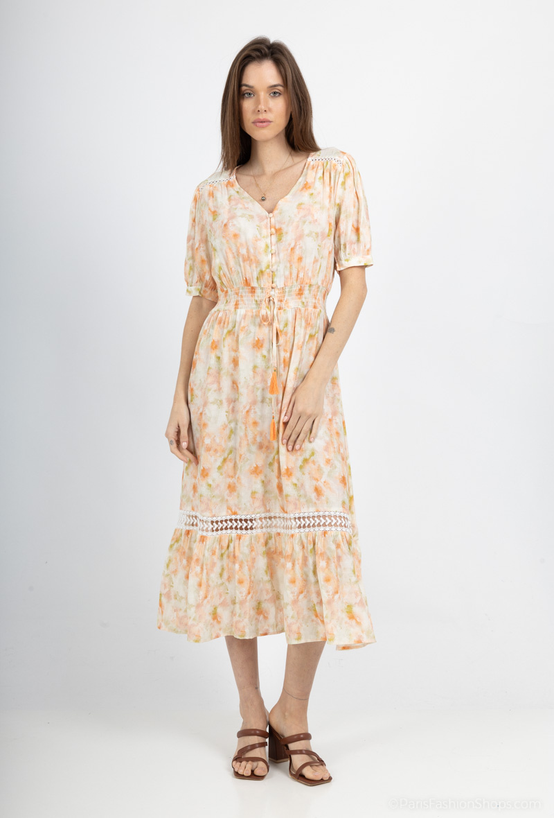 Wholesaler LUCY LUU - PRINTED MIDI DRESS