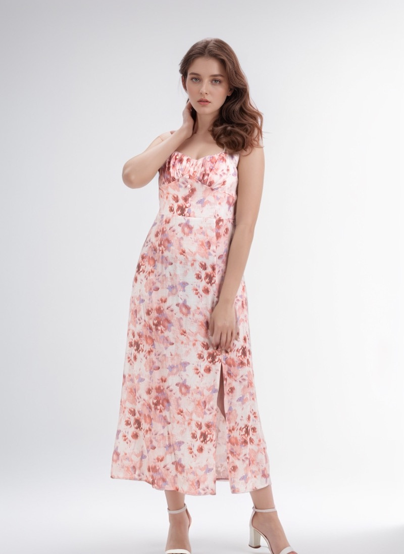 Wholesaler LUCY LUU - PRINTED MIDI DRESS