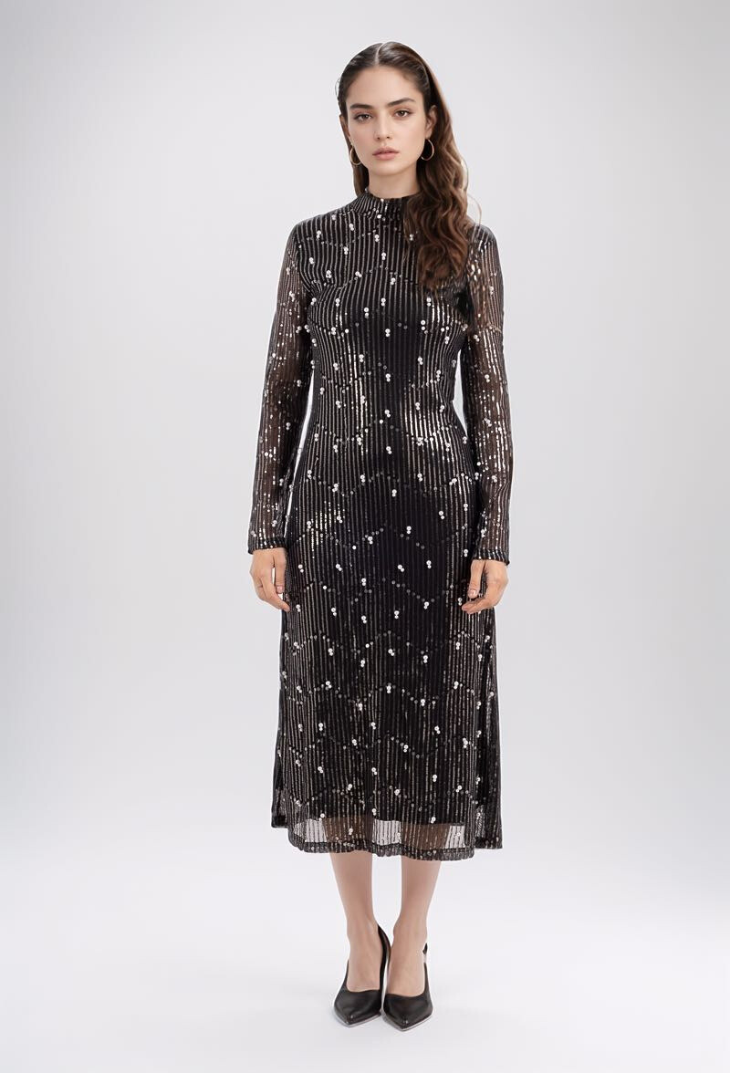 Wholesaler LUCY LUU - Rhinestone mid-length dress