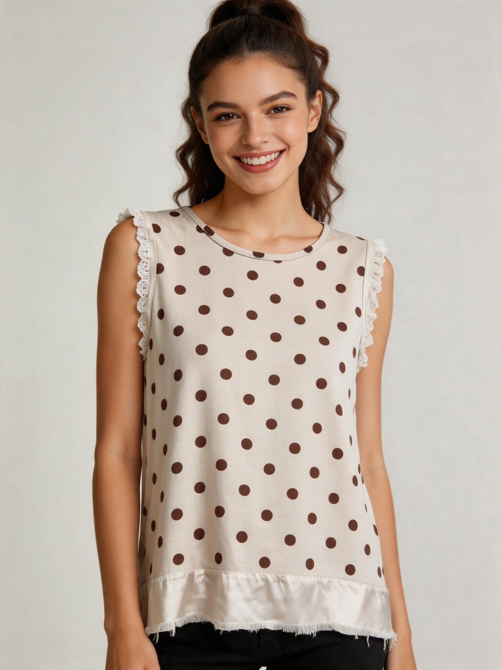 Grossiste LUISA FASHION - DÉBARDEUR À POIS