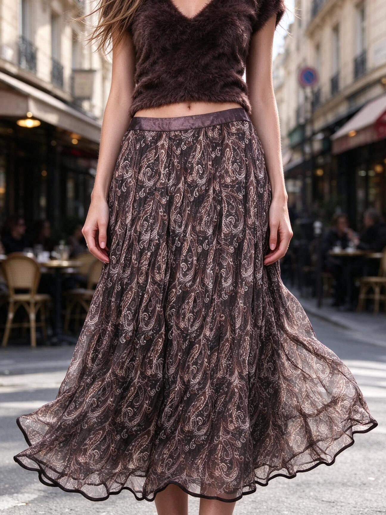 Grossiste LUISA FASHION - Jupe en tulle à motifs