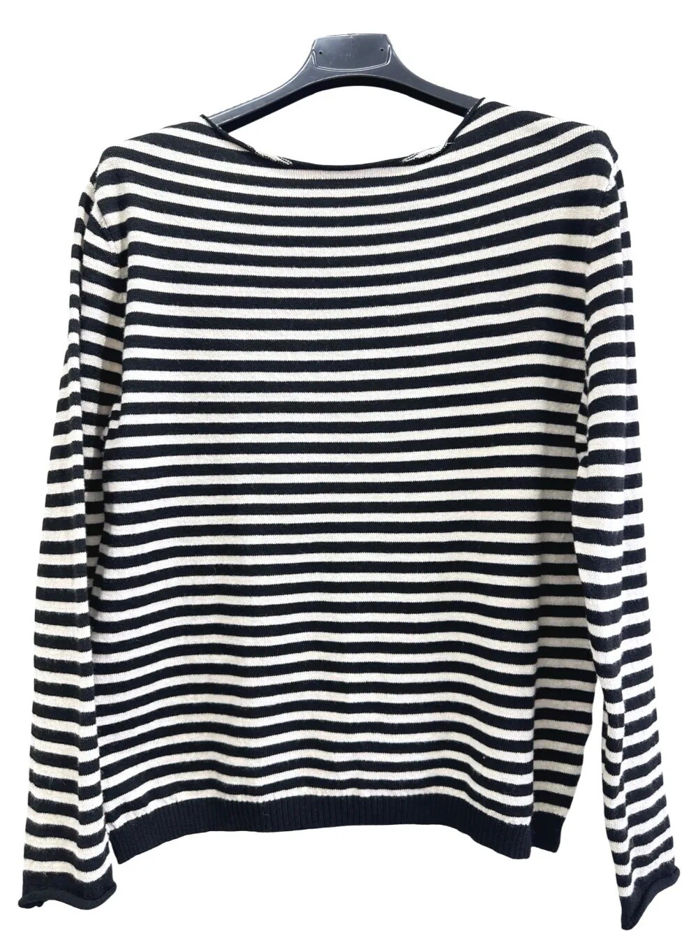 Wholesaler LUISA FASHION - Striped sweater with boat neckline