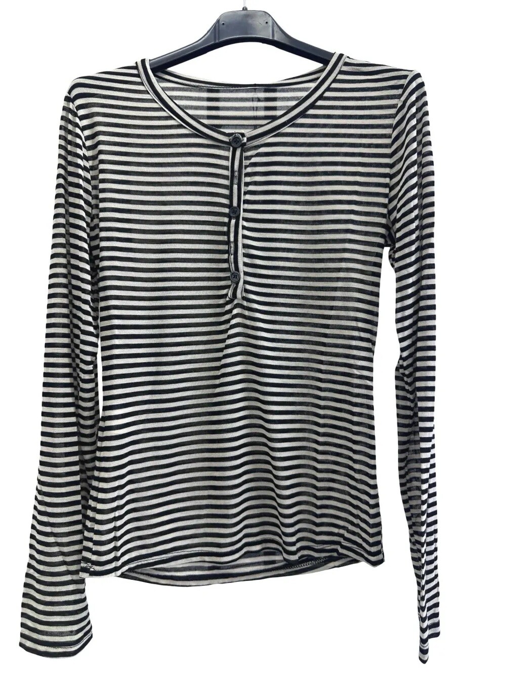 Grossista LUISA FASHION - Maglia a righe con bottoni