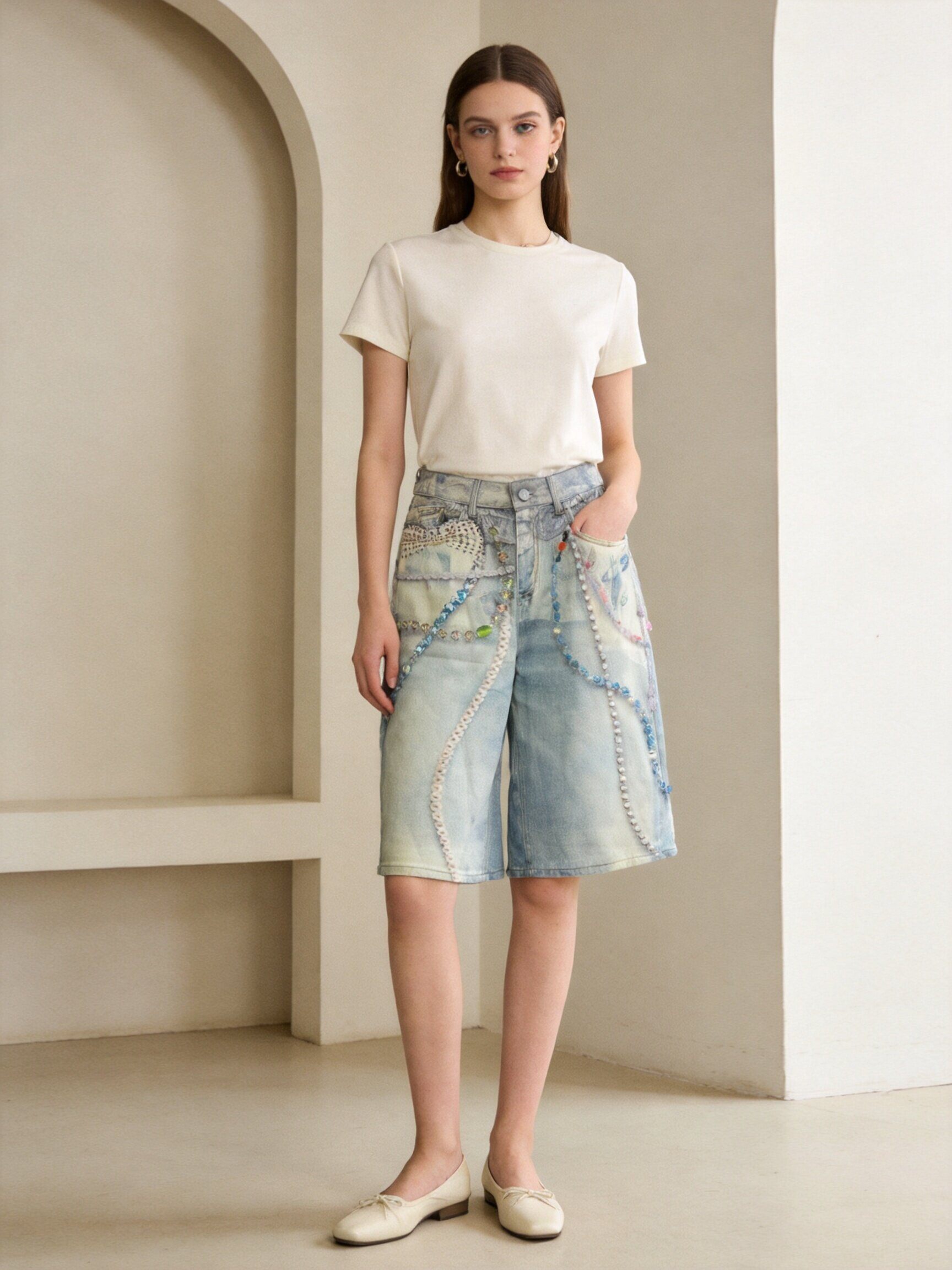 Wholesaler LUISA FASHION - Printed Bermuda shorts