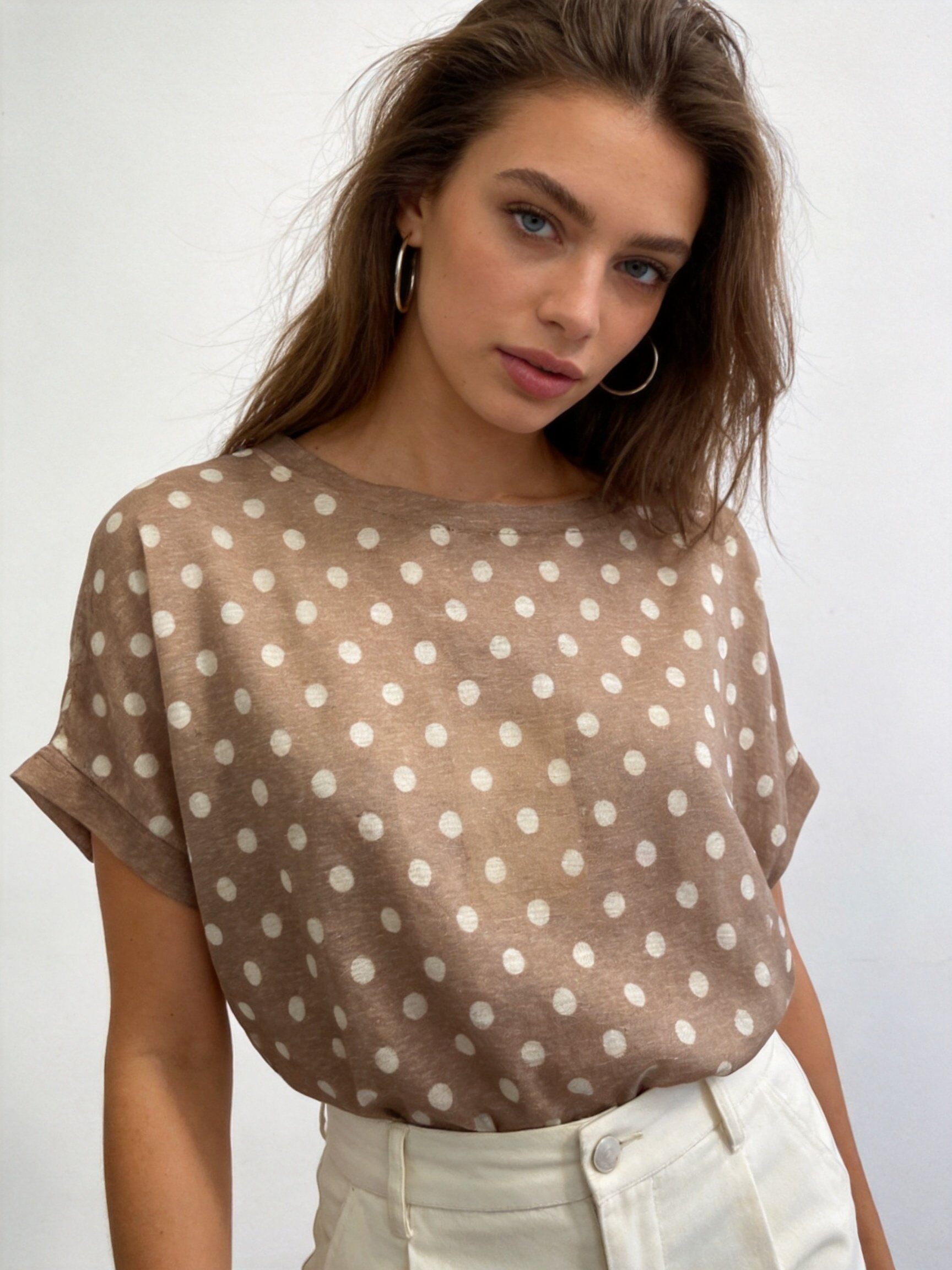 Wholesaler LUISA FASHION - Polka dot t-shirt