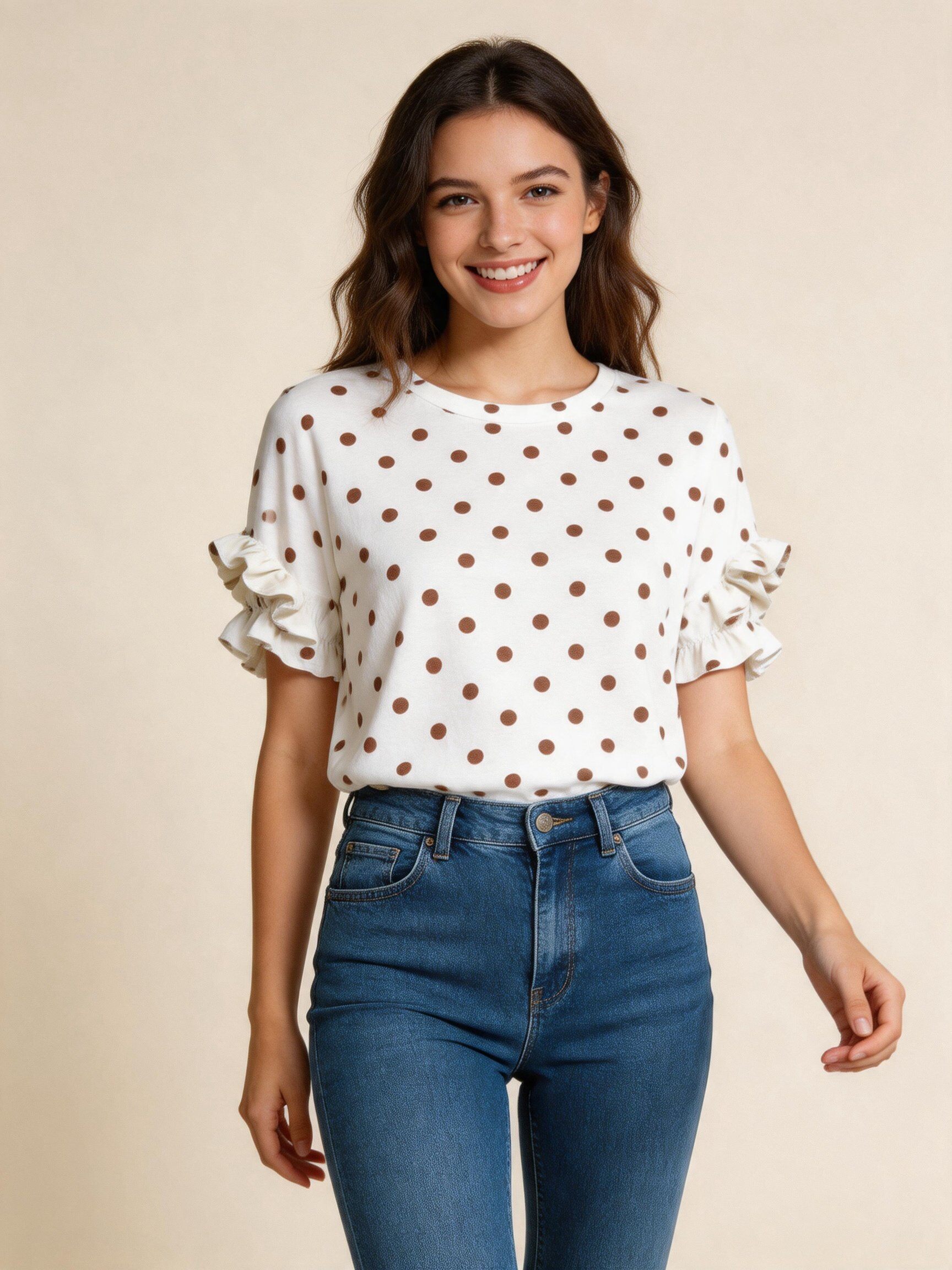 Wholesaler LUISA FASHION - POLKA DOT T-SHIRT