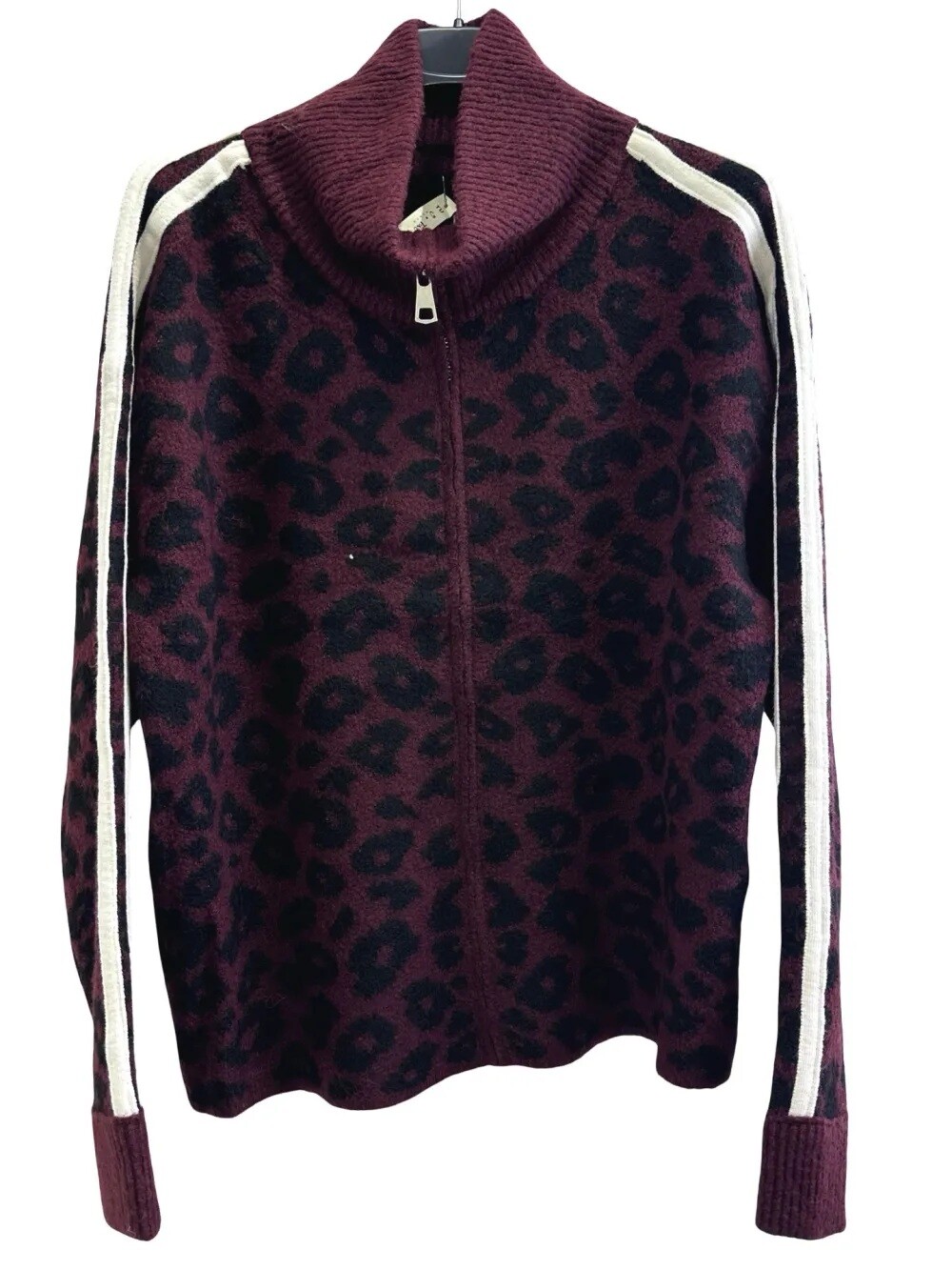 Grossista LUISA FASHION - Giacca leopardata con zip e collo alto
