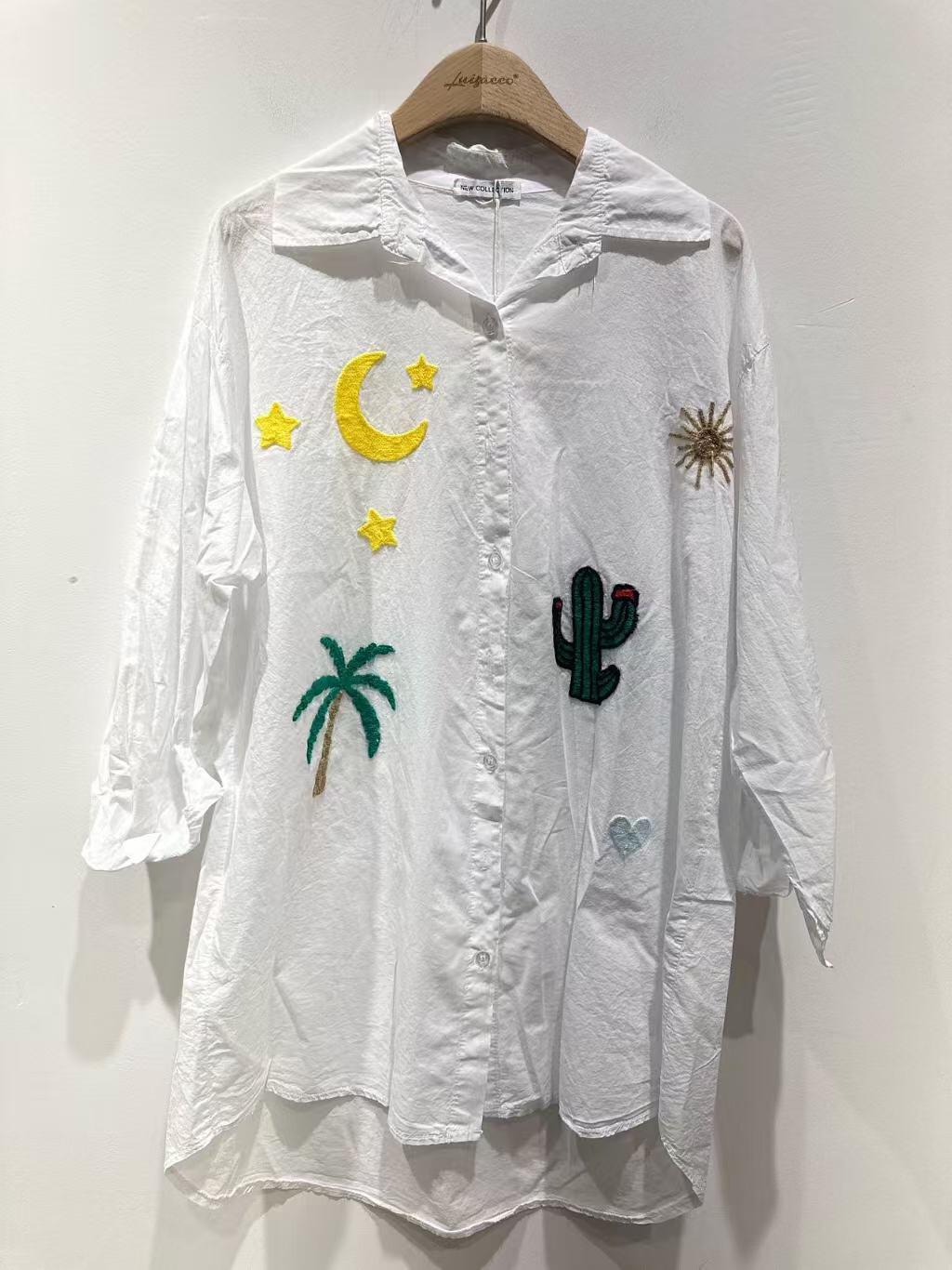 chemisier en coton broderie