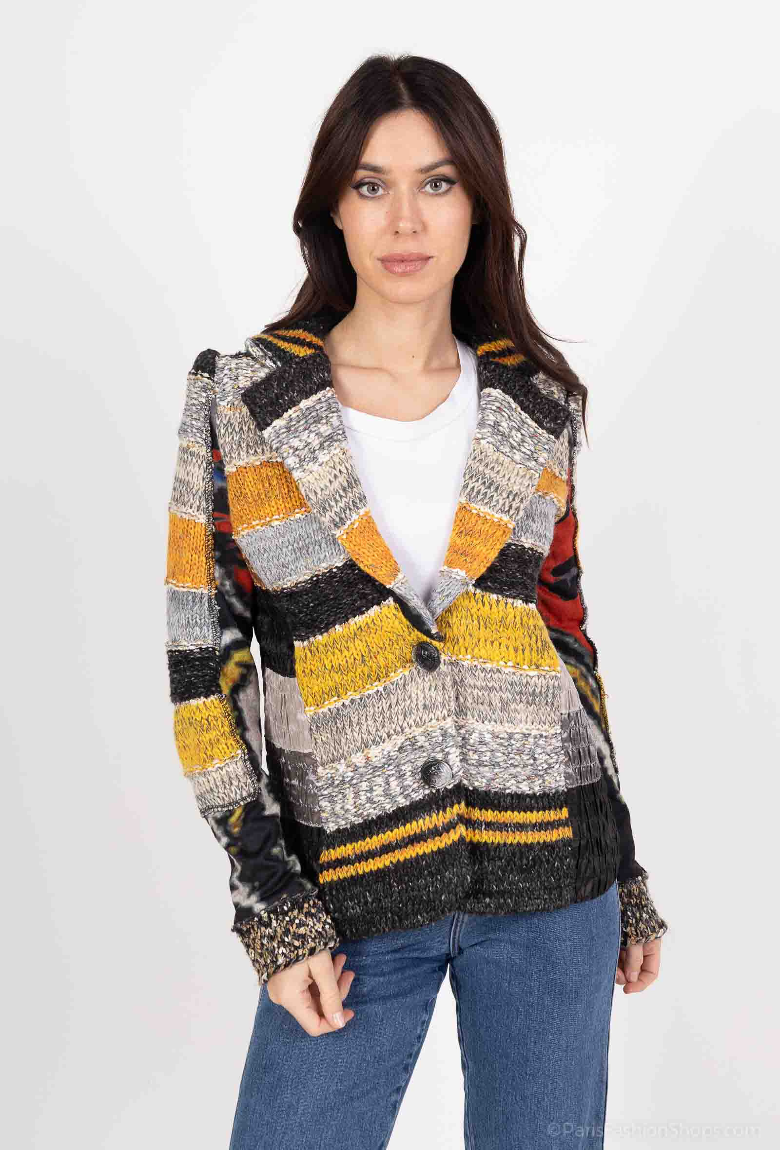 Grossiste Lulu H - Veste tricot 2 boutons