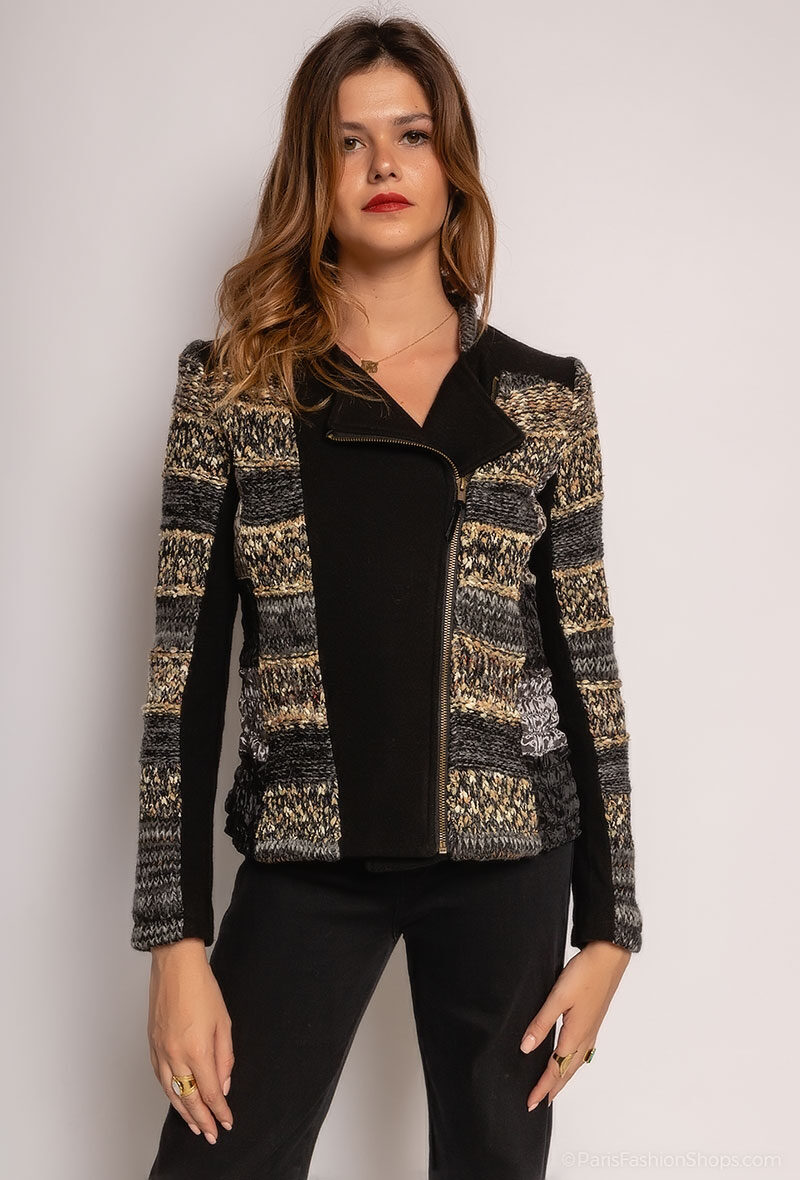 Grossiste Lulu H - Veste tricot zip