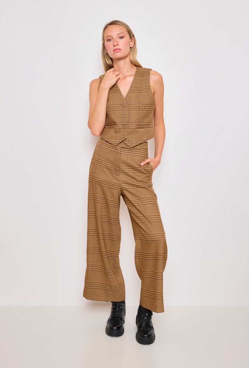 Wholesaler Lulumary - Checked bartender vest