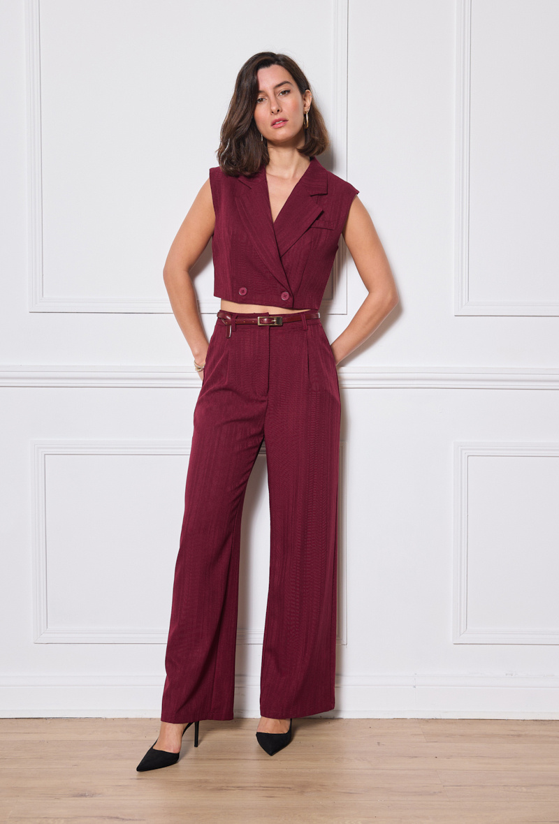 Wholesaler Lulumary - WIDE CHEVRON TROUSERS