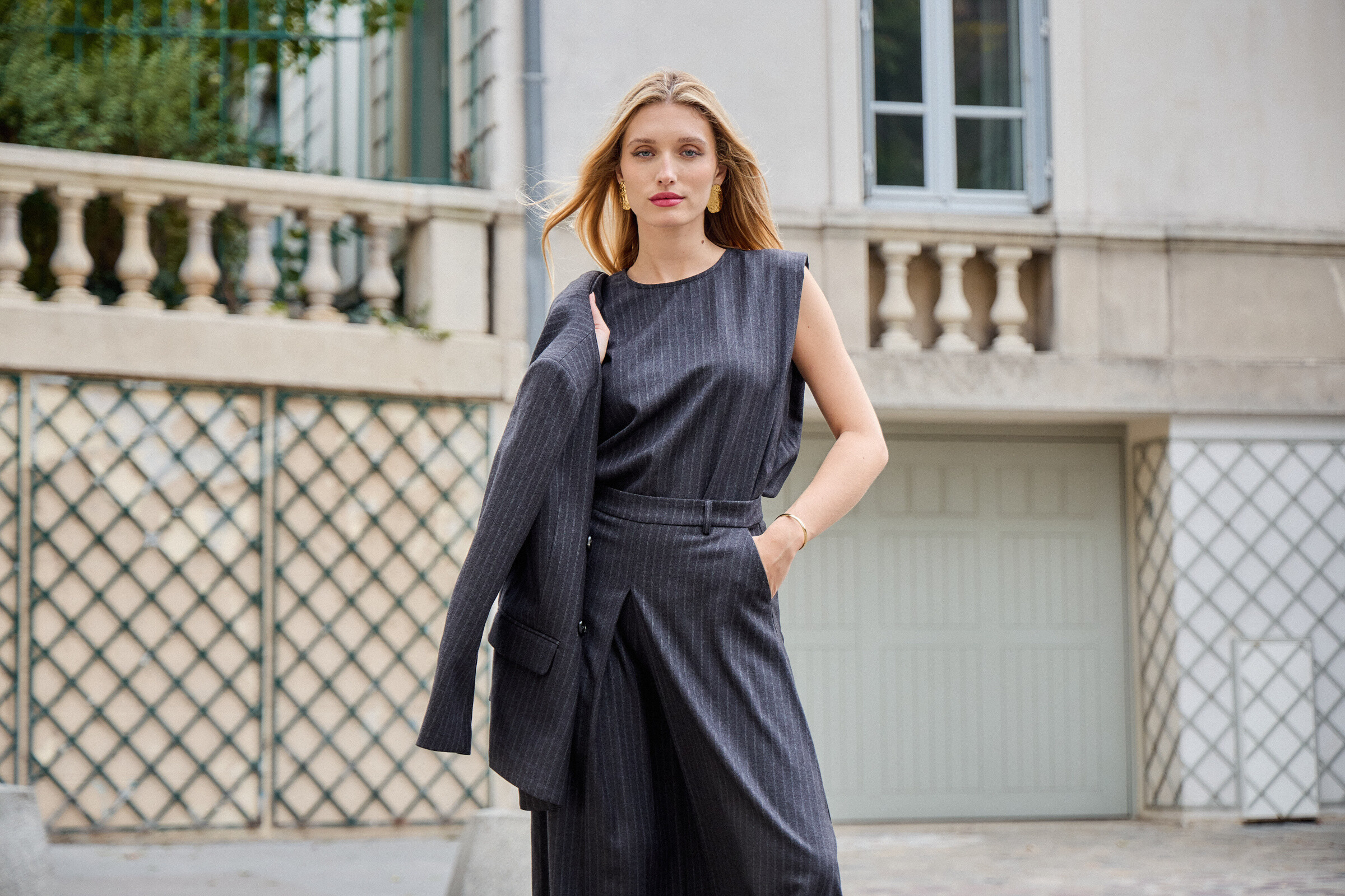 Grossista Lulumary - Top a righe strutturato