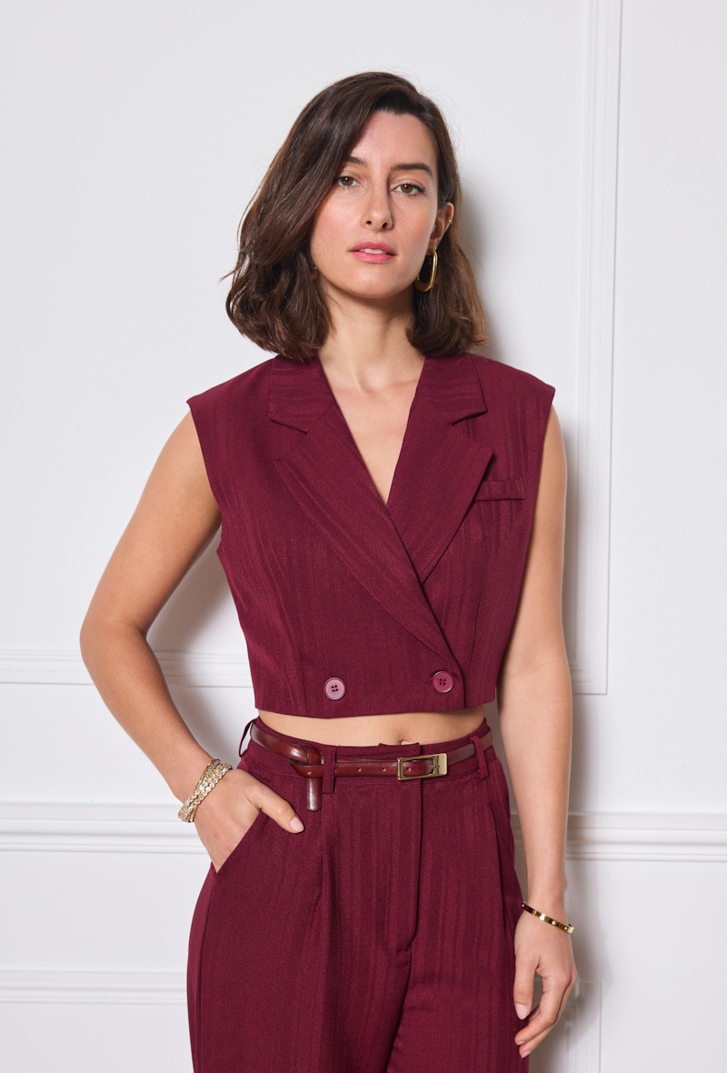Grossiste Lulumary - Veste courte chevron