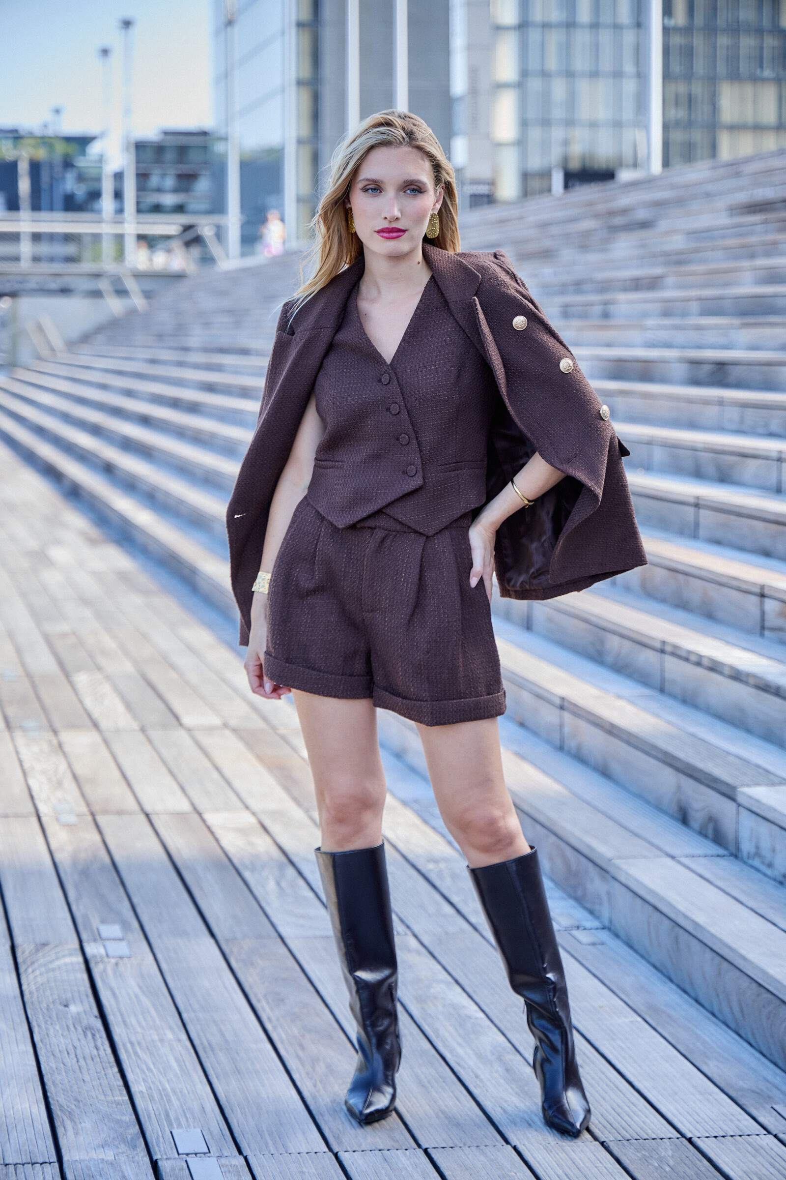 Großhändler Lulumary - Schicke Tweedjacke