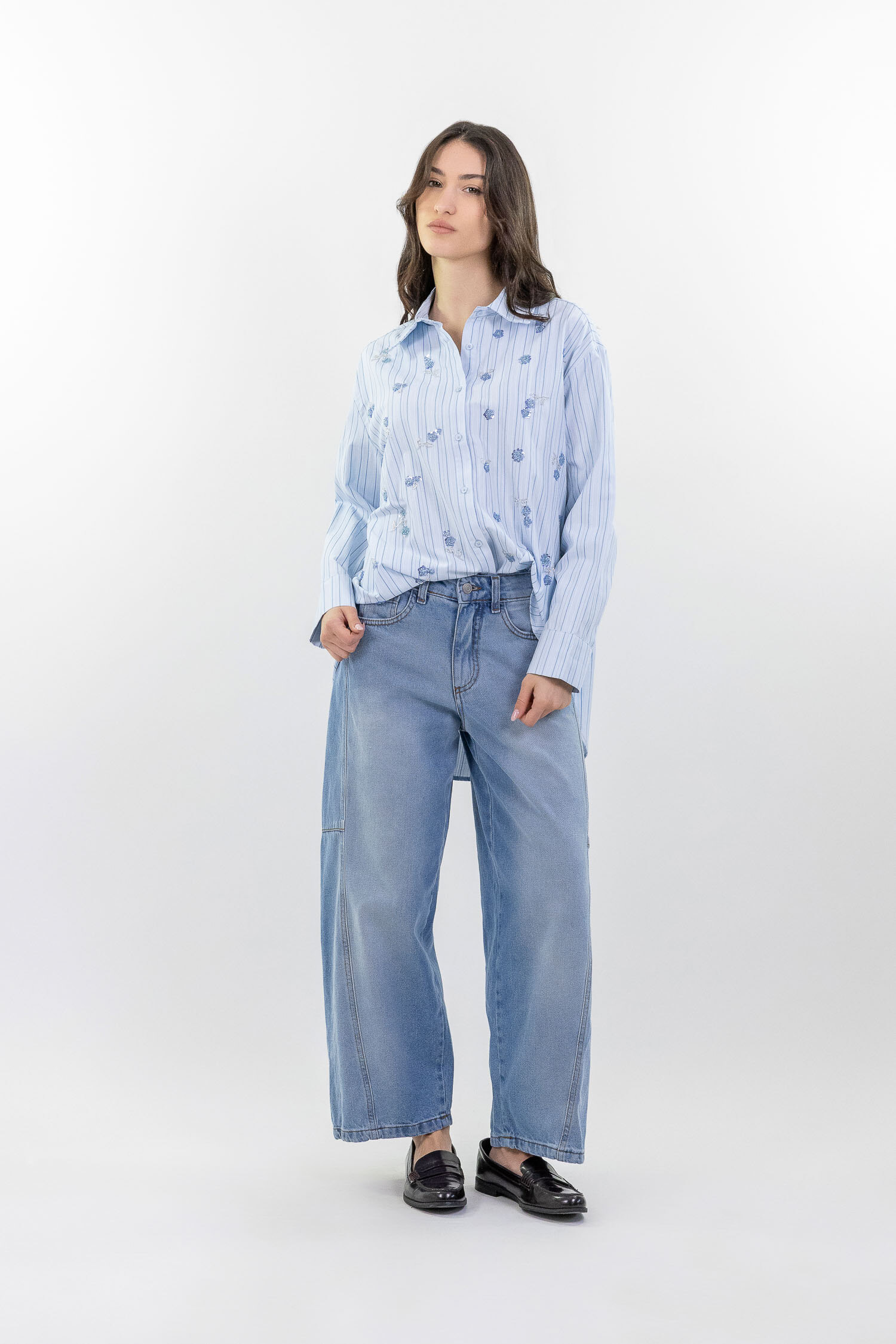Wholesaler LUMA - Shirt with floral embroidery