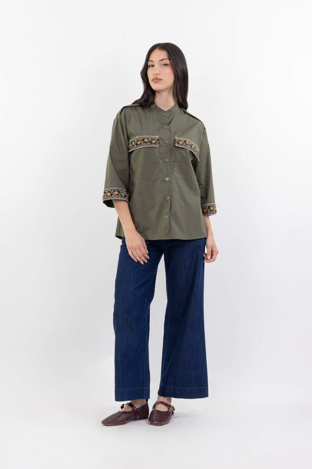 Mayorista LUMA - Camisa con ribete decorativo