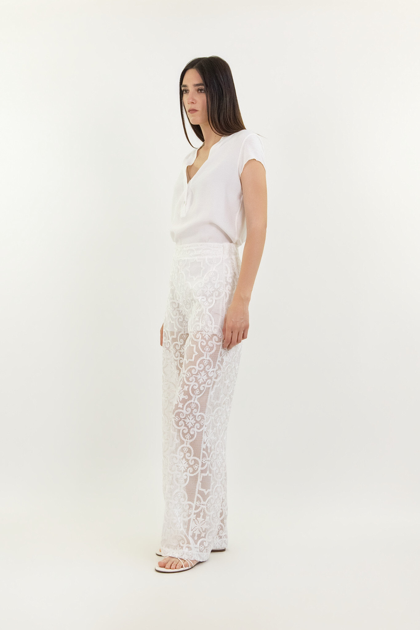 Wholesaler LUMA - Sheer trousers with embroidery