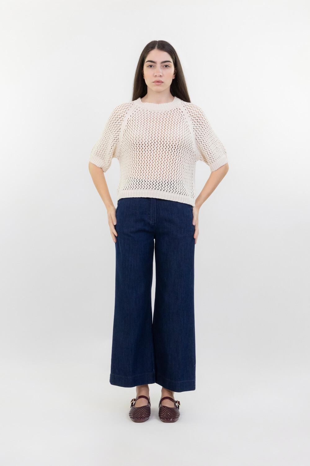 Wholesaler LUMA - Short sleeve openwork sweater