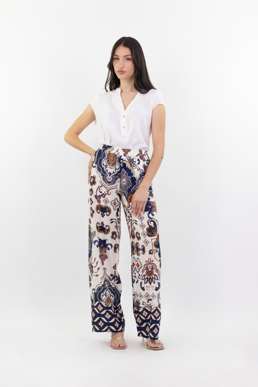 Mayorista LUMA - Pantalón estampado con cintura elástica