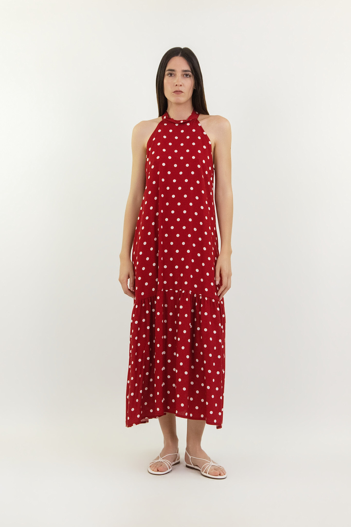 Wholesaler LUMA - Printed long dress with bow at the back