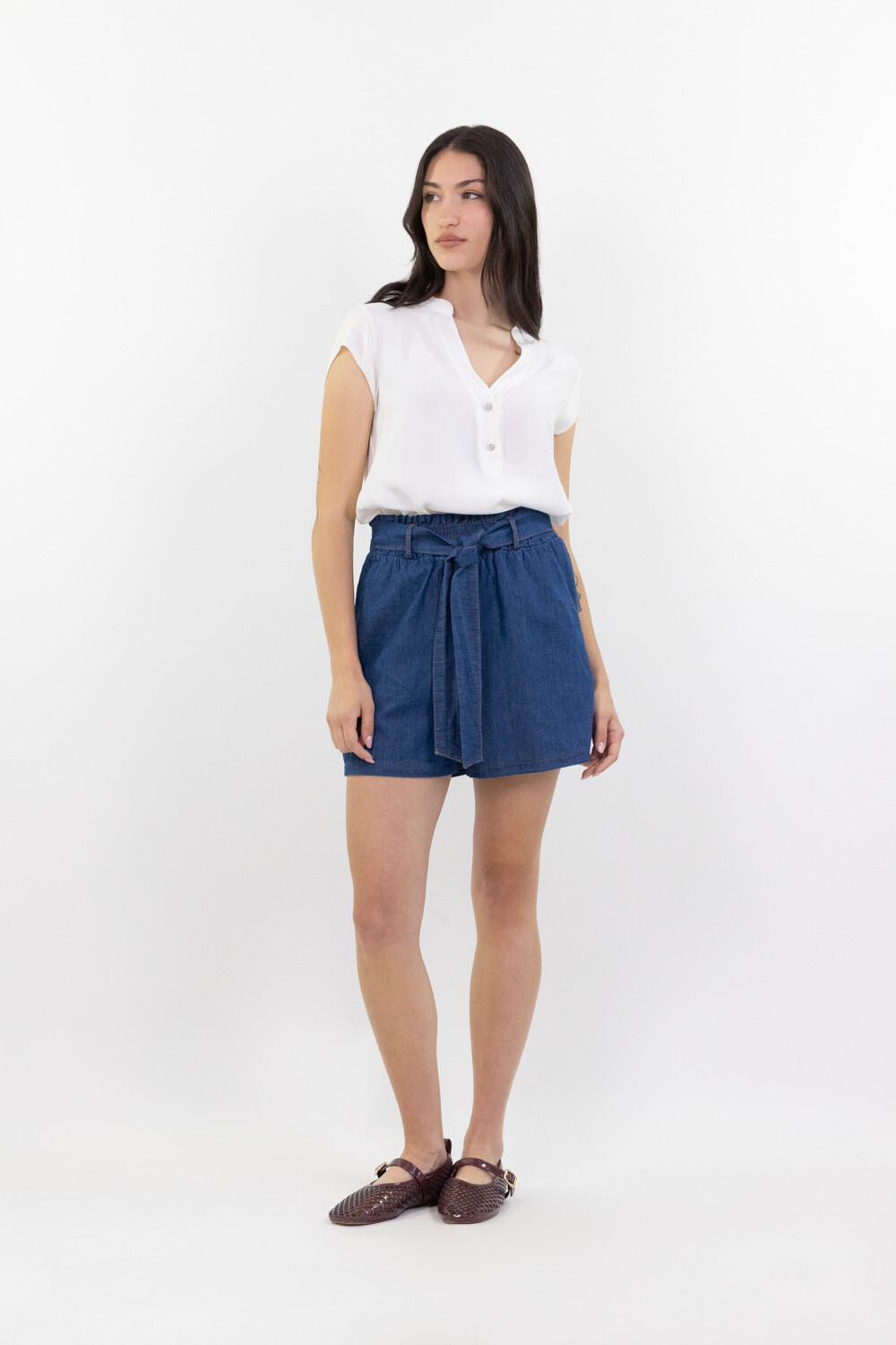 Mayorista LUMA - Shorts con elástico y lazo en la cintura