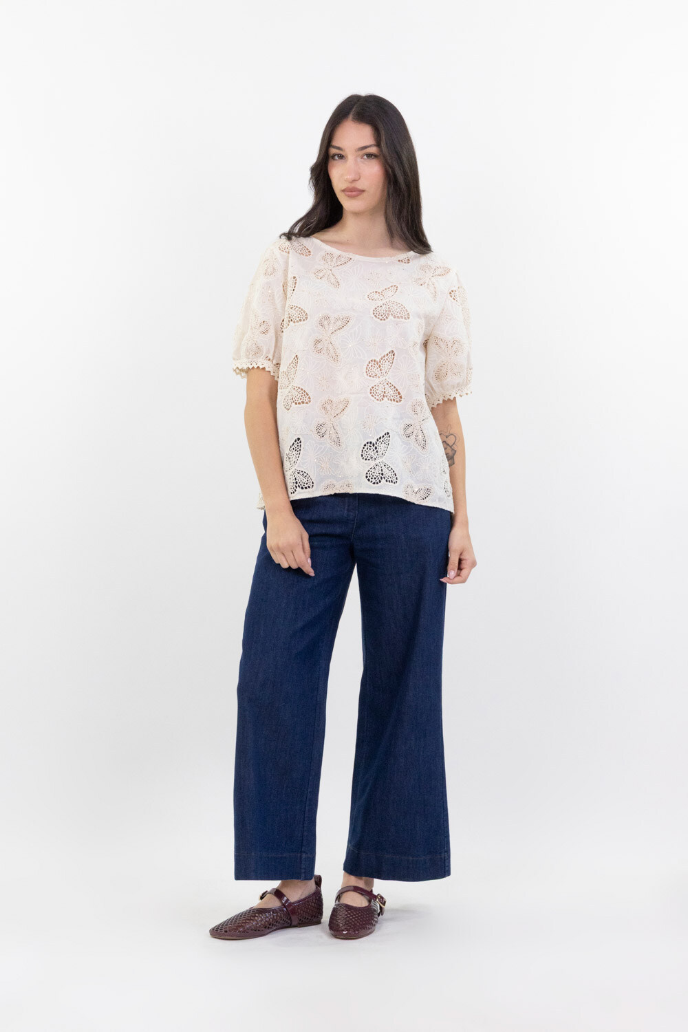Wholesaler LUMA - Top with embroidery and micro-sequins