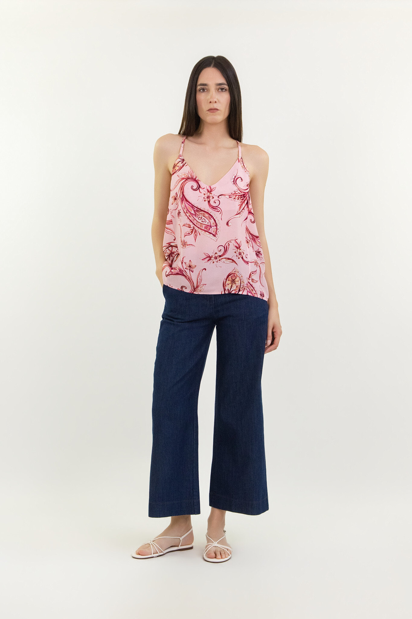 Wholesaler LUMA - Printed spaghetti strap top