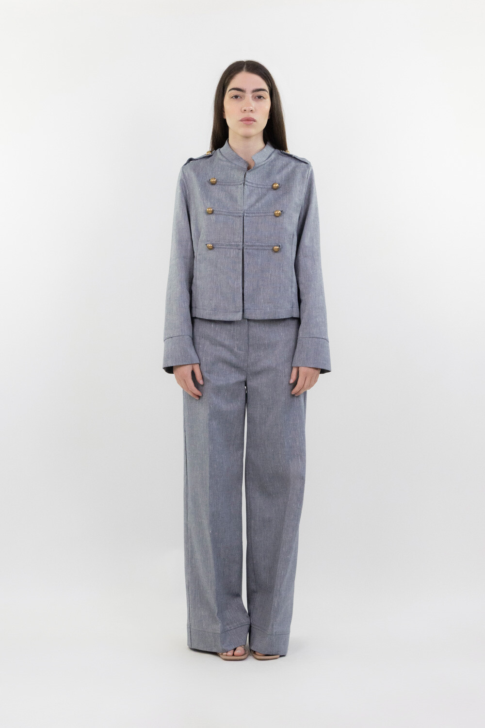 Wholesaler LUMA - Double-breasted jacket, brass-like buttons