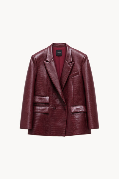 Grossiste LUMINA - Blazer en similicuir avec texture effet crocodile semi-brillante Grossiste LUMINA - Blazer en similicuir avec texture effet crocodile semi-brillante