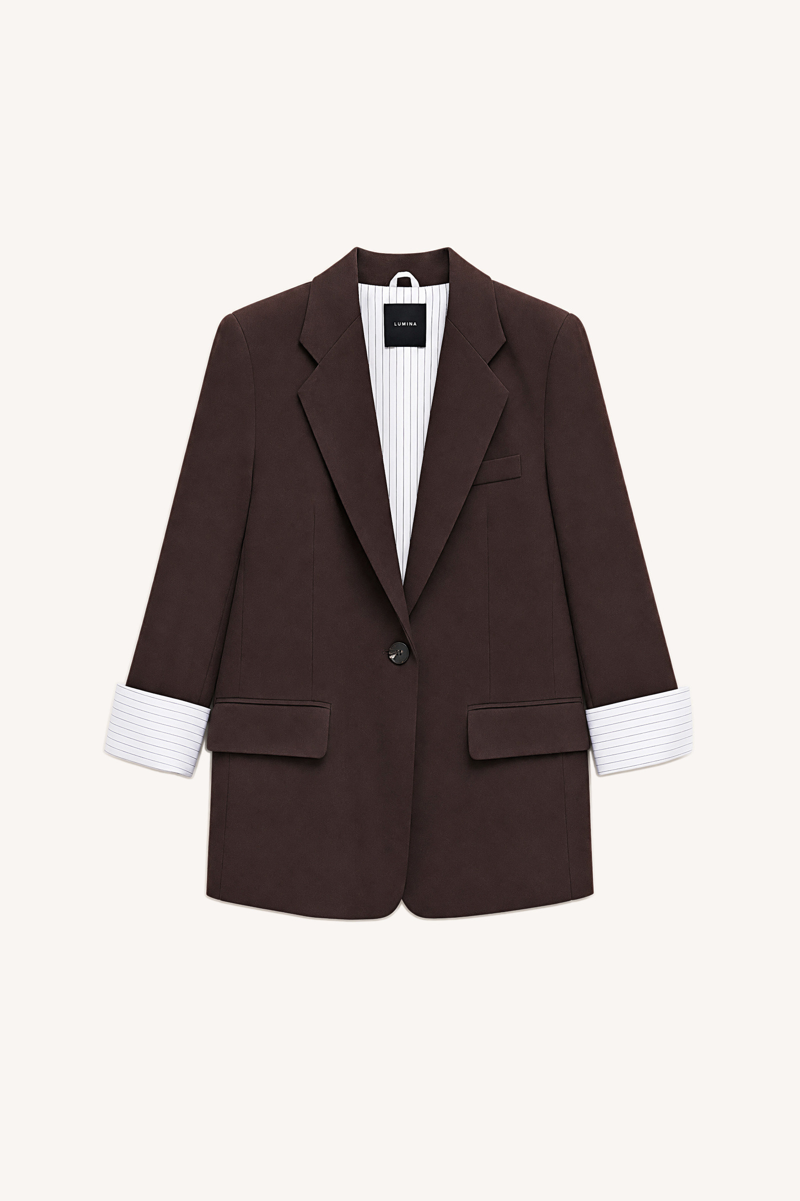Grossista LUMINA - Blazer in misto viscosa con revers