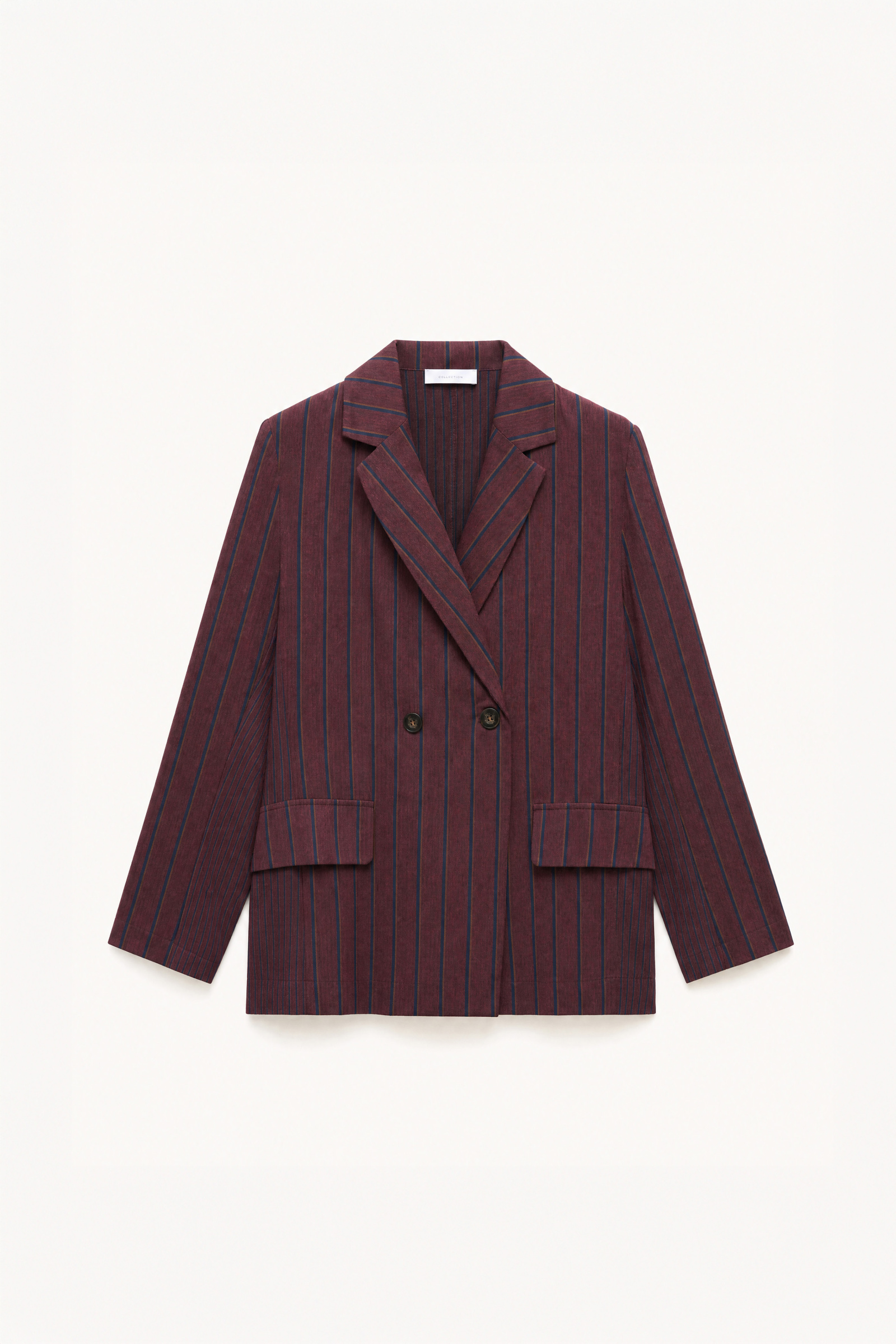 Grossista LUMINA - Blazer oversize in viscosa con fantasia a righe
