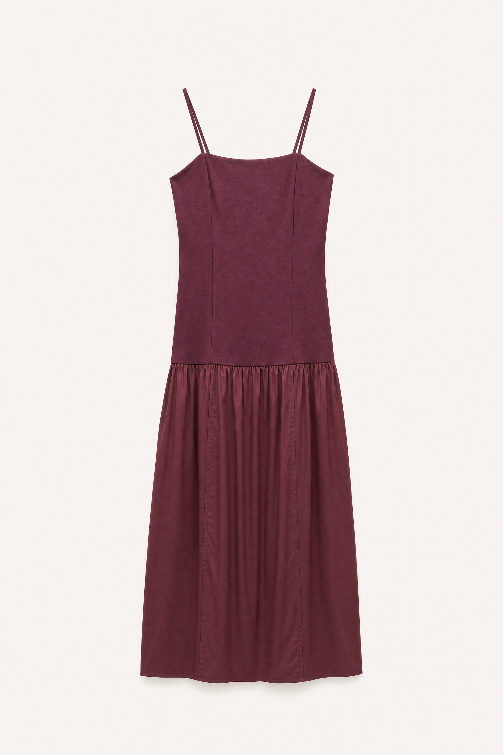 Grossiste LUMINA - Robe longue réalisée avec un mélange de tissus