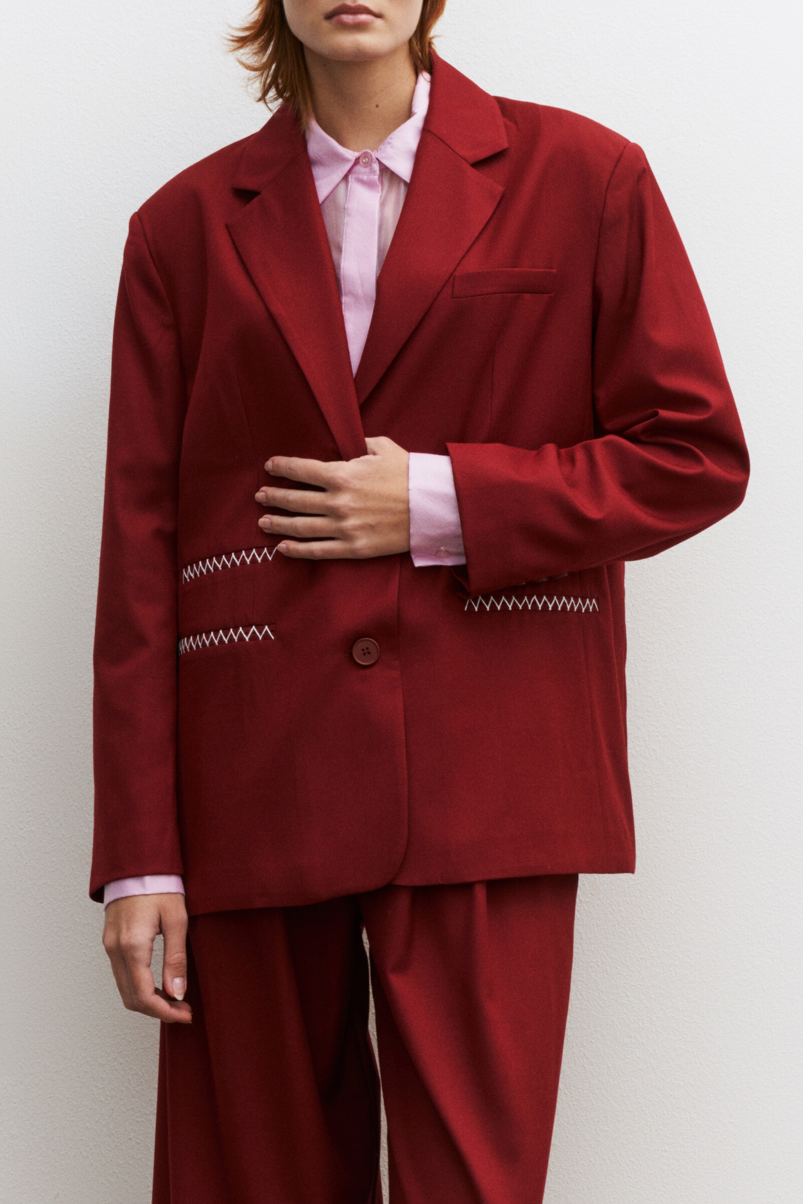 Mayorista LUMINA - Blazer con costuras en los bolsillos
