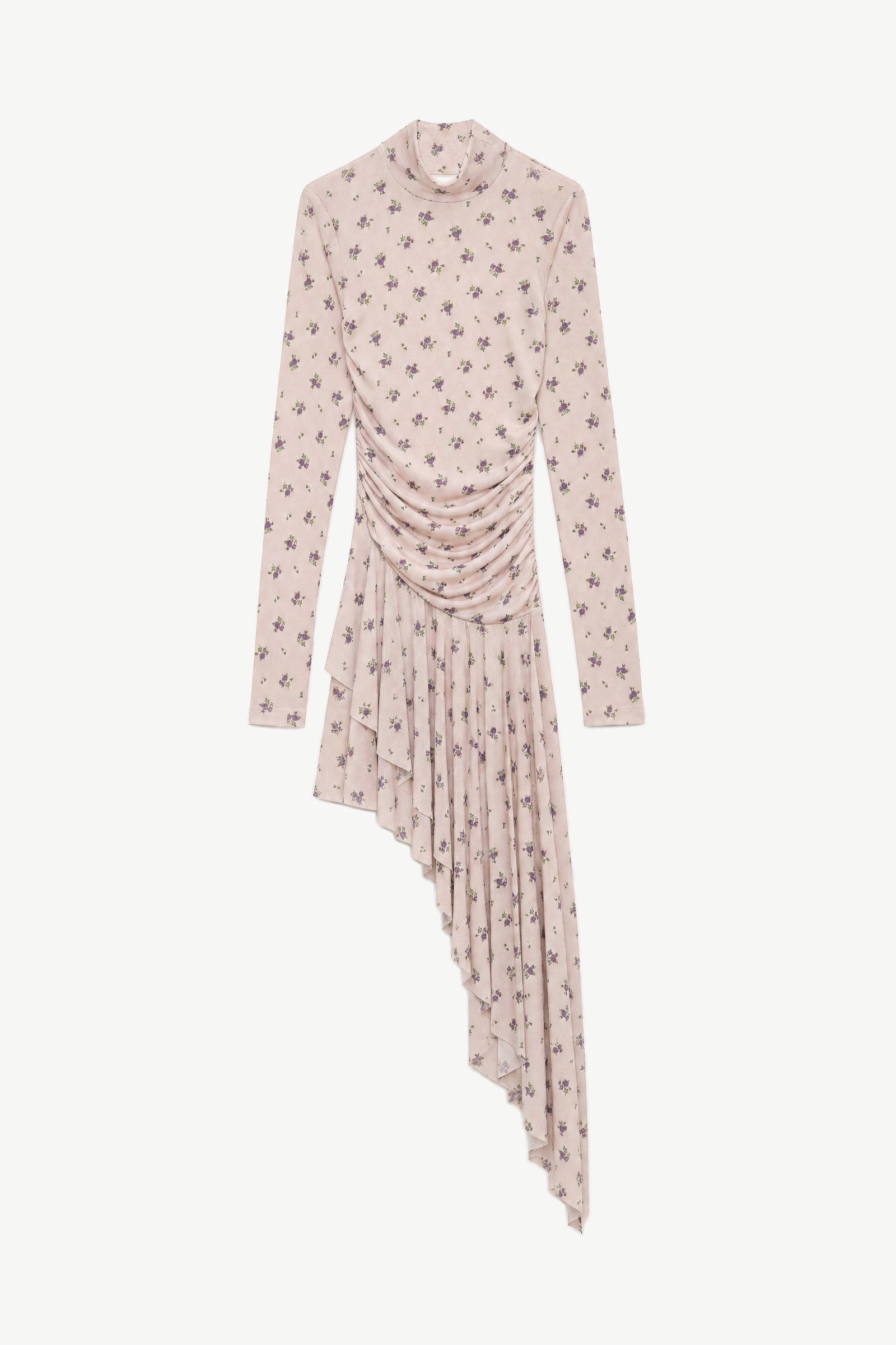 Mayorista LUMINA - Vestido midi de tul semitransparente con estampado floral