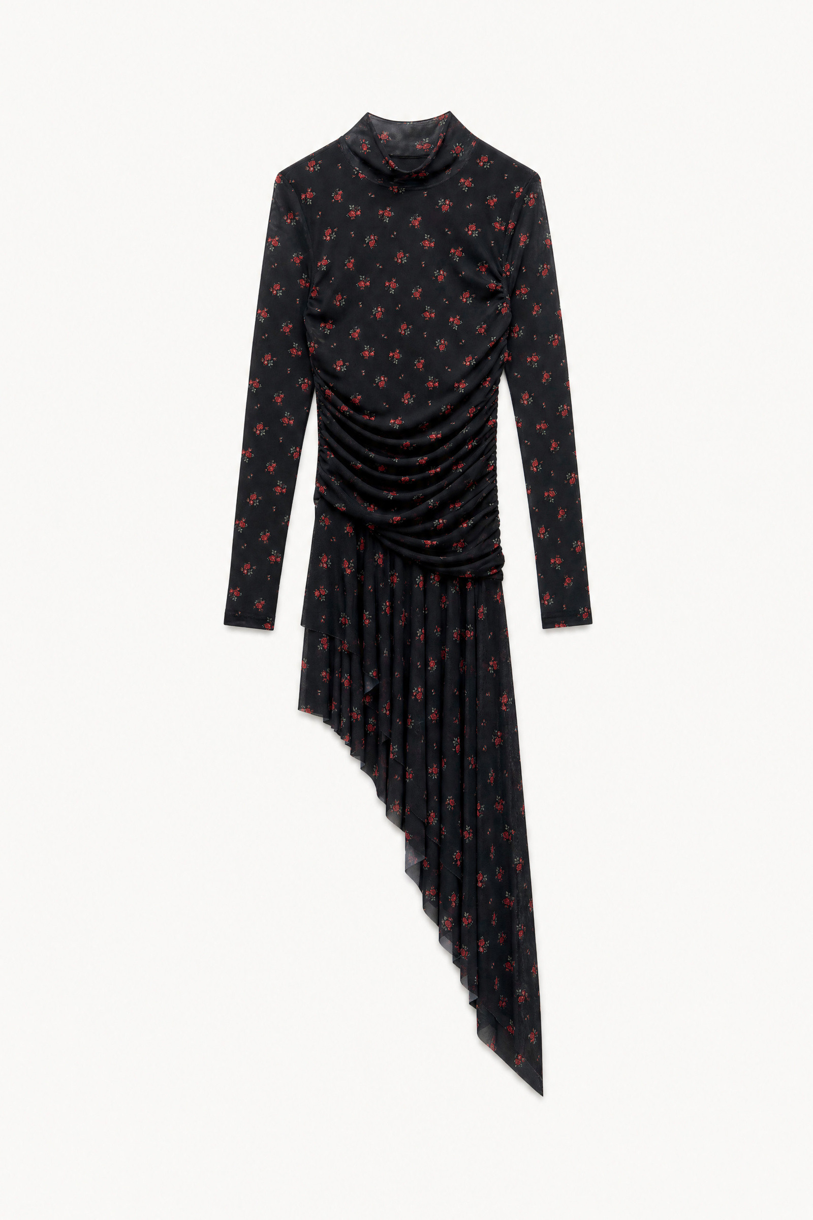 Grossiste LUMINA - Robe midi en tulle semi-transparent à imprimé floral