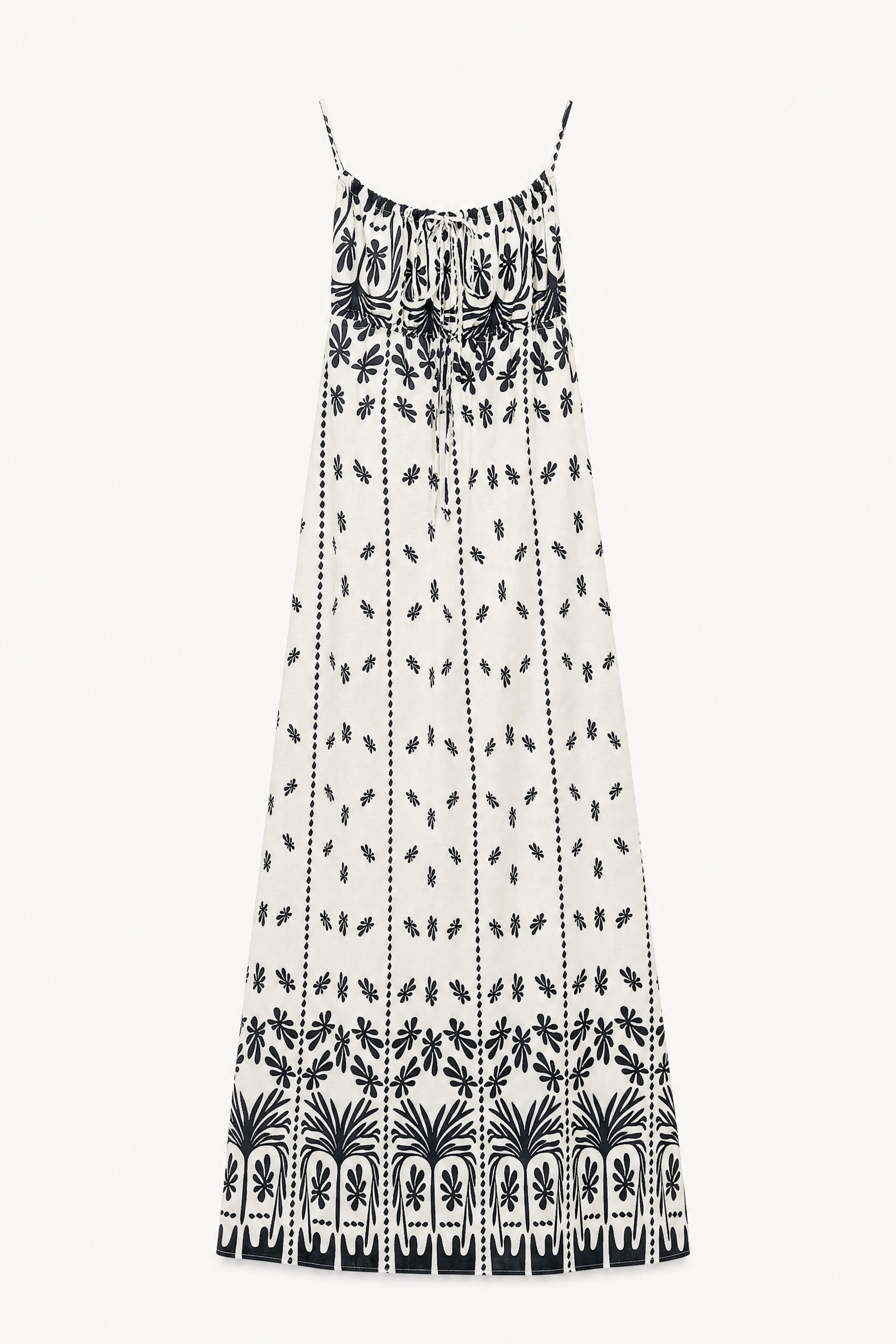 Wholesaler LUMINA - Long dress in linen blend with tropical print